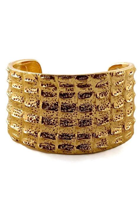 crocodile gold cuff ysl